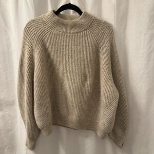 H&M Taupe Cowl Neck Sweater